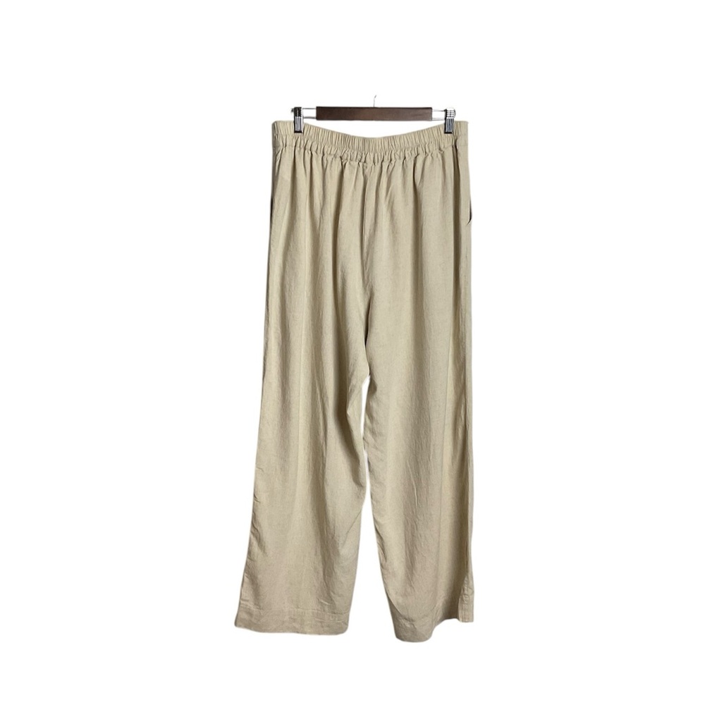 Madewell Linen Wideleg Pull On Pants Size 10 Women’s Tan - Picture 2 of 4